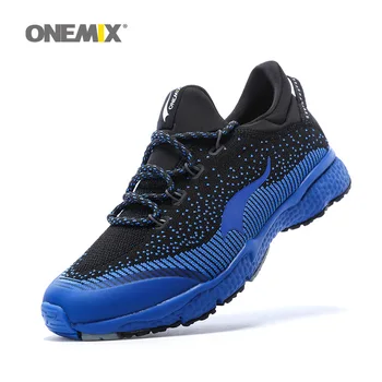 ONEMIX Mand, der Kører Sko Til Mænd Athletic Trainers Sort / Blå Zapatillas Sports Sko Udendørs Walking Sneakers Gratis Skibet