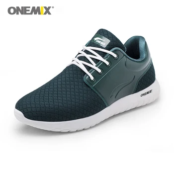 Onemix mænd sport sneakers udendørs athletic sort sko til kvinder walking jogging sko lys kører sko unisex trekking sko