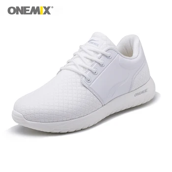 Onemix mænd sport sneakers udendørs athletic sort sko til kvinder walking jogging sko lys kører sko unisex trekking sko