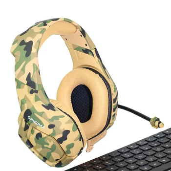 ONIKUMA K1 Camouflage Dyb Bas Gaming Headset Støj annullering Hovedtelefoner Stereo Subwoofer Hovedtelefoner til PC-Bærbar Med Mic