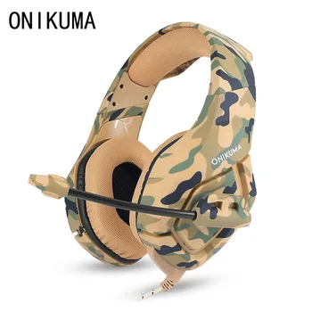 ONIKUMA K1 PS4 Gaming Headset med Mic Casque Camouflage Noise-cancelling Hovedtelefoner til PC, Mobiltelefon Nye Xbox One Laptop