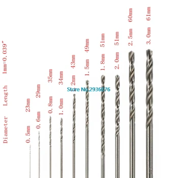 OOTDTY 10stk/meget Høj Hastighed HSS White Steel Twist Drill Bit Sat For Dremel Roterende Værktøj MAR15_0