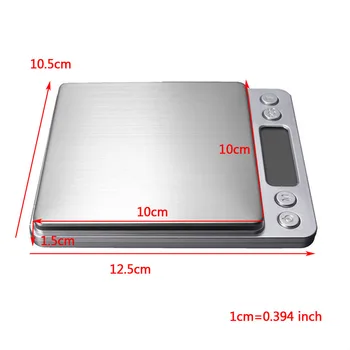 OOTDTY Digital Pocket Gram Skala Elektroniske Smykker Vægt 3000g x 0,1 g MY8_10