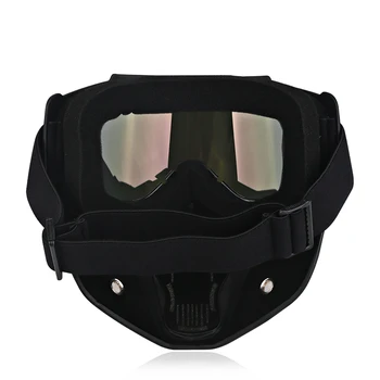 Opbevaring Af Cykel Motorcykel Ansigt Maske, Beskyttelsesbriller, Motocross Motorcykel Motor Åbne Ansigt Aftagelig Goggle Hjelme Vintage Briller Universal