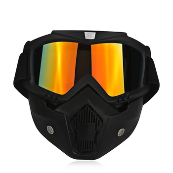 Opbevaring Af Cykel Motorcykel Ansigt Maske, Beskyttelsesbriller, Motocross Motorcykel Motor Åbne Ansigt Aftagelig Goggle Hjelme Vintage Briller Universal