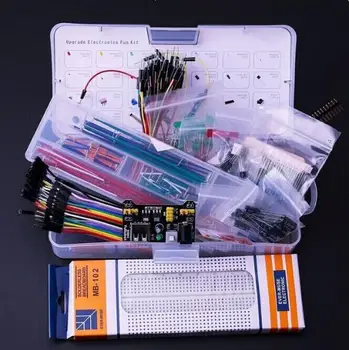 Opgraderet Elektronik Kit strømforsyningsmodul, Jumper Ledning, Præcision Potentiometer, 830 tie-point Breadboard til Arduino