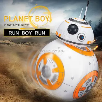 Opgradering 20,5 cm Fjernbetjening Robot BB-8 Ball Star Wars RC Intelligent Robot, 2,4 G BB8 Med Lyd Action Figur Legetøj For Børn