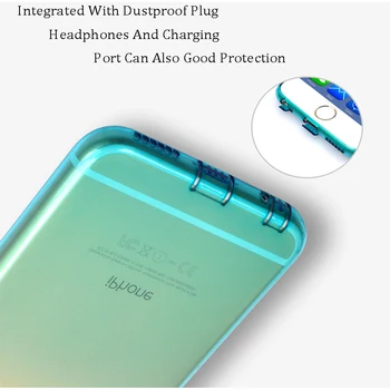 Oppselve Glasur Gradient Case Til iPhone 8 7 6 6s Plus Ultra Clear TPU Luksus Tilbage Dække Sagen For iPhone7 Coque Funda Capinhas
