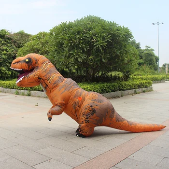 OPPUSTELIGE Tyrannosaurus rex Kostume Verden Park Blowup Dinosaur voksen, halloween Purim kostumer til voksen størrelse