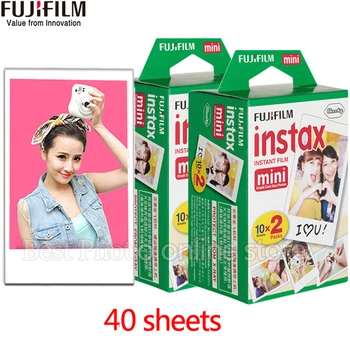 Oprindelige 40 ark Fujifilm instax mini 9 film hvide Kant, 3 Tommer lang film for Instant Kamera mini 8 9 7 25 50 90 Fotopapir
