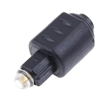 Optisk Fiber Firkantet til Rund Lyd Stikket Toslink digital Audio Adapter Stik Fiber Kerne Adapter