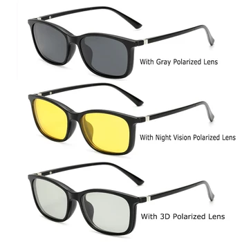 Optiske Briller Ramme Mænd Kvinder 3 Polariserede 3D-Klip På Magneter Sungllasses Briller Brille Ramme For Mandlige og Kvindelige RS172