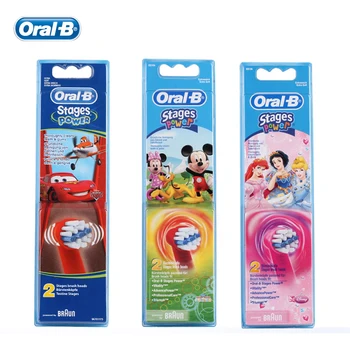 Oral B Børn Børste Hoveder for Drenge og Piger, der kan Udskiftes til El-Teethbrush 2 hoveder/pack