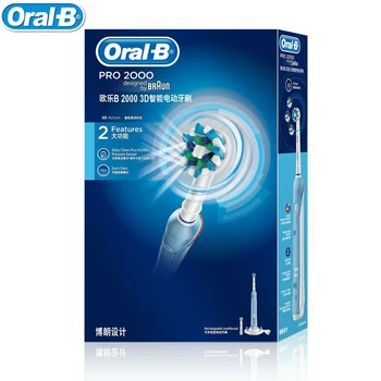Oral-B PRO 2000 3D Smart El-Tandbørste For Voksne Tandblegning Genopladelige 48800 Frekvens fra Tyskland Følsomme Pleje