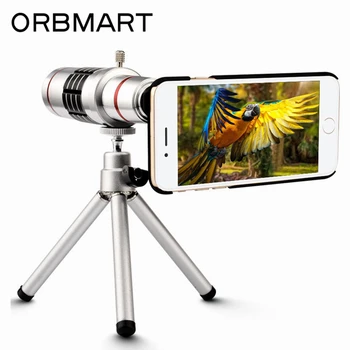 ORBMART 18X Optisk Zoom Teleskop Mobiltelefon Linse Til Apple iPhone 7 7 Plus Med Mini stativ Og Back Cover