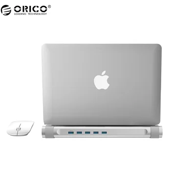 ORICO 4-port USB 3.0 HUB, værdiboks til Bærbar Stå ABS USB 3.0 HUB Super Speed transmission 5 Gbps for Mac Bærbar Mini-Hub-Splint( M4U3)