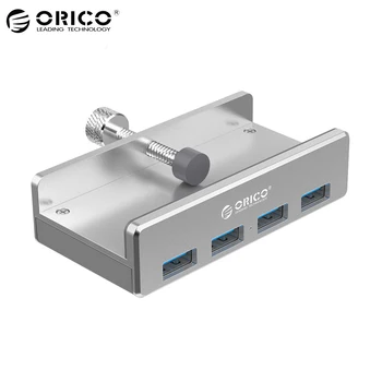ORICO Aluminium 4 Ports USB 3.0 HUB High Speed Splitter Hub Adapter Clip-type HUB for Desktop, Laptop Klip Interval 10-30mm MH4PU