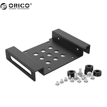 ORICO Aluminium 5,25-tommers til 2,5 eller 3,5 - tommer All - in - 1 Harddisk SSD HDD Converter Adapter Monteringsbeslag( AC52535-1S-BK)