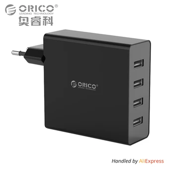 ORICO DCW-4U 4-Ports Væggen USB-Oplader 5V2.4A*4 6A30W Samlede Produktion Mobiltelefon Rejse Oplader For din Smartphone