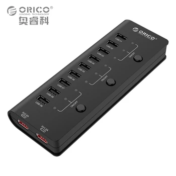 ORICO HF9US-2P-BK 9 USB2 Porte.0-HUB med 2 porte opladning 3 power-kontakten til Tablet-Mobil med CE/FCC/3C/ROHS