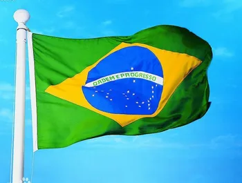 Oriflamme 3ftx2ft Brasilien Flag nationale flag, boligindretning Brasil FLAG Land Banner 96*64cm Indendørs/Udendørs