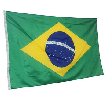 Oriflamme 3ftx2ft Brasilien Flag nationale flag, boligindretning Brasil FLAG Land Banner 96*64cm Indendørs/Udendørs
