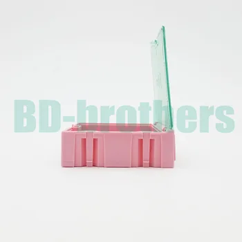 Original 3# Pink Komponent opbevaringsboks IC-Pladsen Komponenter Kasser SMT SMD WeNTAI Kombination Kasser Plast 100pcs/masse