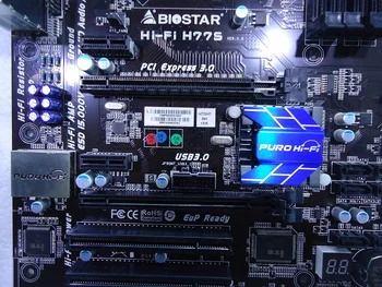 Original Biostar bundkort Hi-Fi H77S LGA 1155 32GB DDR3 for i3 i5-i7 CPU USB2.0 USB3 SATA3 .0 H77 Desktop bundkort