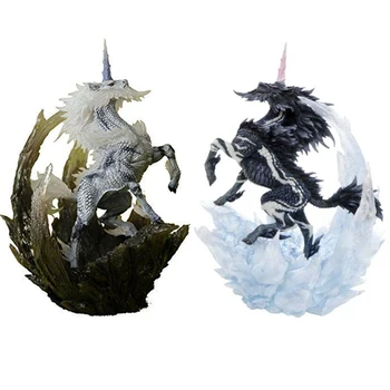 Original Japansk Anime Monster Hunter Is Unicorn og Hvid Kirin PVC Modeller 22cm Højde Action Figur Legetøj Bedste Dreng Gave