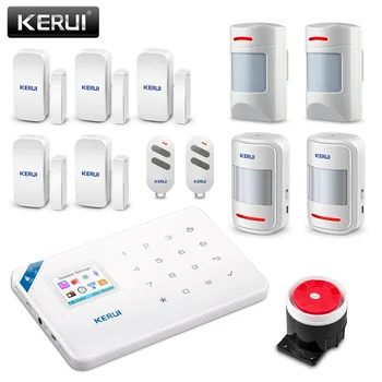 Original KERUI WI8 Pet Immun PIR Detektor Smart WIFI, GSM Tyverialarmer Sikkerhed Alarm System, IOS - /Android-APP Control Hjem