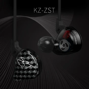 Original KZ ZST anker dual drive headset aftageligt kabel i øre-lyd monitor støj isolation HiFi musik, sport ørepropper