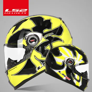 Original LS2 FF358 fuld ansigtsmaske, motorcykel hjelm ls2 motocross racing mand kvinde casco moto casque LS2 ECE-godkendt pumpe