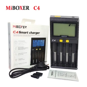 Original Miboxer C4 VC4 LCD-Smart Batteri Oplader for Li-ion/IMR/INR/ICR/LiFePO4 18650 14500 26650 AAA 3.7 1.2 V 1,5 V Batterier