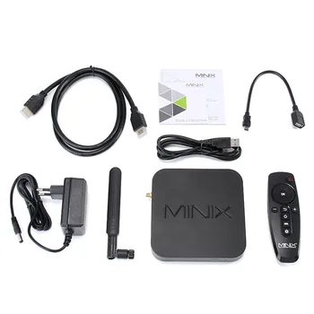 Original MINIX NEO U1 Android TV Box Amlogic S905 Quad Core 2G/16G 802.11 2.4/5 ghz WiFi H. 265 HEVC 4K Ultra HD XBMC Smart TV Boks