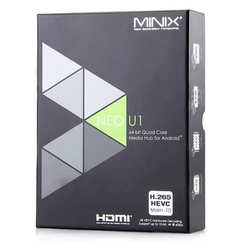 Original MINIX NEO U1 Android TV Box Amlogic S905 Quad Core 2G/16G 802.11 2.4/5 ghz WiFi H. 265 HEVC 4K Ultra HD XBMC Smart TV Boks