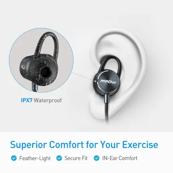 Original MPOW Dommer Magnetiske Bluetooth-Hovedtelefoner, Trådløse Hovedtelefoner, Stereo Musik Udendørs Sport Earbuds w/ Mic til smartphones