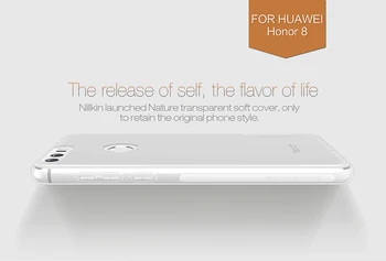Original Nilkin TPU-0,6 mm Ultra tynd Telefon Sager til Huawei Honor 8 Silikone Nillkin Dække Sagen med Retail Pakke