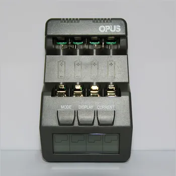 Original OPUS BT-C700 NiCd-NiMh-LCD-Digital-Intelligente AAA 16340 RCR123 14500 AA 4 Slots Batteri Oplader EU-OS-Adapter VS OPUS