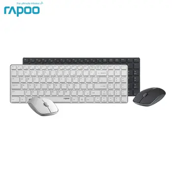Original Rapoo 9300P Ultra Tynd Metal Optiske Trådløse Tastatur og Mus Combos for Bærbare PC, Gaming, Hjem Mus og Tastatur