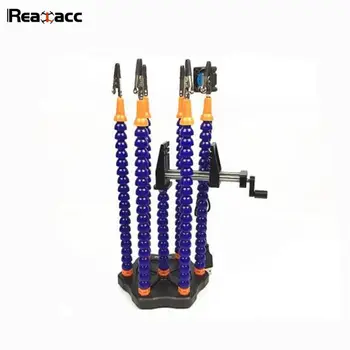 Original Realacc V2 Mærkelige Tredje Hånd Syv Arm Lodning Station DIY Reparation Værktøjer USB-Fan Caliper For RC Modeller Ramme Motor