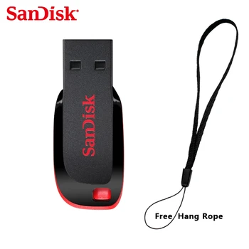 Original SanDisk Cruzer Blade CZ50 USB-Flash-Drev 128 gb 64GB 32G 16GB, 8GB Pen-Drev USB 2.0-Support den officielle kontrol