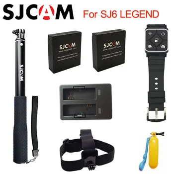 Original SJCAM SJ6 Legend Tilbehør Batteri Selfie Stick Monopod Håndled Fjernbetjening Dual Oplader Til SJ CAM SJ6 Legende Action-Kamera