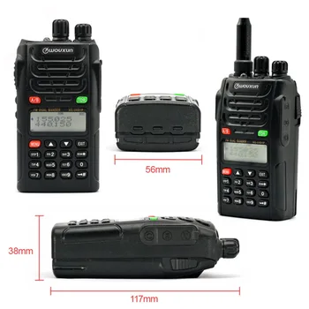 Original WOUXUN KG-UVD1P Dual Band-To-Vejs Radio med 1700mAh batteri FM-Transceiver UVD1P Walkie Talkie, UHF, VHF, SKINKE Radio