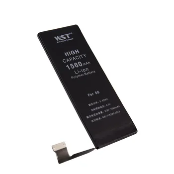 Original WST Batteri til iPhone 5S 1560mAh 0 Cyklus-Li-polymer Batteri Gratis Værktøjer Retail Package Gratis Fragt