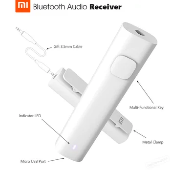 Original Xiaomi Mi Bluetooth Audio Receiver Bærbare Kabel Til Trådløs Adapter Til 3.5 mm Hovedtelefon Højttaler Headset Bil AUX