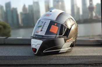 Origine flip op motorcykel hjelm Indbygget bluetooth-samtaleanlæg full face-dual shield sol-visir hjelm ECE-godkendt