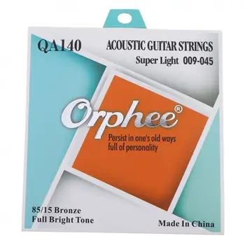 Orphee QA140 Super Lys Sekskantet Legering Akustisk Guitar Strenge med 85/15 fosforbronze