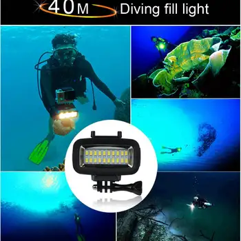 Orsda Undersøiske 40m Vandtæt Dæmpbare High Power LED Video POV Flash Fyld Lys for SJCAM SJ4000 SJ5000,XIAOMI, 700LM SL-100