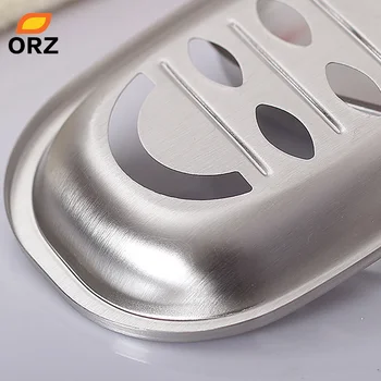 ORZ 2 Stk/Sæt i Rustfrit Stål Soap Box sæbeskåle Indehaveren Badeværelse Storage Rack Indehaveren Sæt