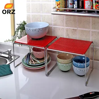 ORZ 2 stk/Sæt Rød Strygejern Enkelt Skab med Hylde Multifunktionelle Køkken Badeværelse Opbevaring Hylde Storage Rack Organizer